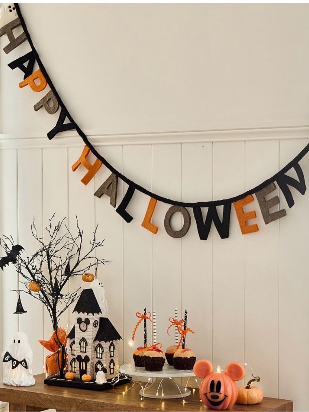 Pottery Barn Kids Halloween Felt Garland - Orange & Black